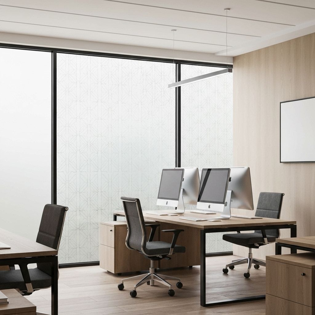 Films décoratifs pour vitrage bureau moderne
